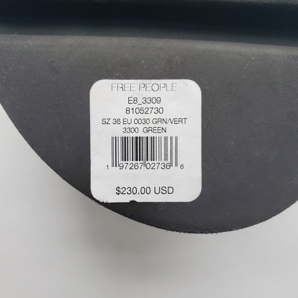 NWT Free People E8 Miista Lacey Lug Slip On Sandals Green - Picture 3 of 13